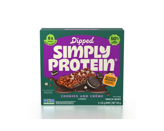 SimplyProtein Dipped Cookies & Crème Snack Bar - 5x25g
