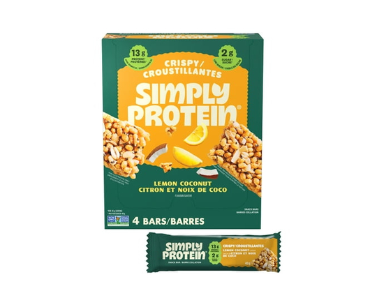 SimplyProtein Barres Collation Citron et Noix de Coco