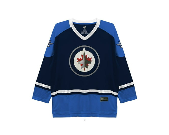 NHL Winnipeg Jets Mens Long Sleeve Deluxe Fan Jersey Sweater