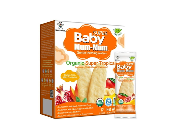 Baby Mum-Mum Organic Super Tropical Rice Rusks - Various Sizes