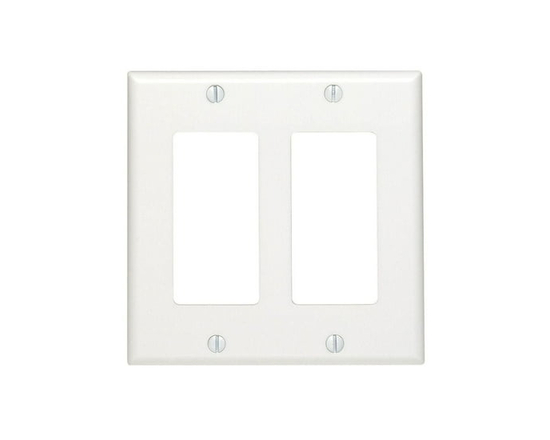 Decora 2-Gang Wallplate, in White