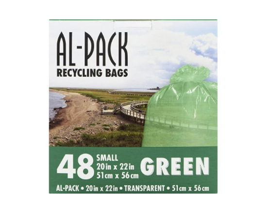 AL-Pack Small Green Garbage Bags, 23 Litres, 48 bags