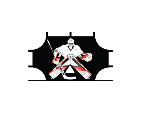 Cible d’entraînement de tir Warrior pour hockey de rue 54 po avec 5 zones de tir et attaches auto-agrippantes crochet et boucle - L