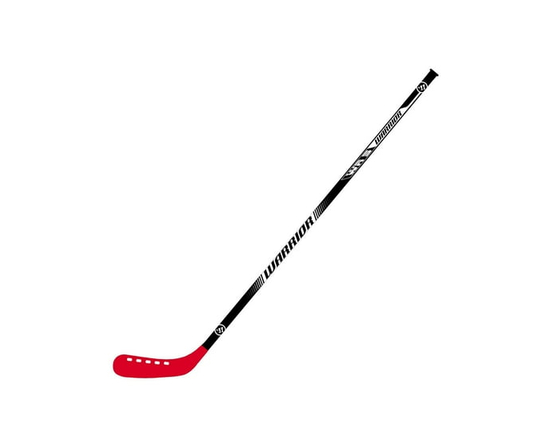 Bâton de hockey-balle en plastique Warrior – Manche noir et lame rouge – Parfait pour jouer à l’intérieur comme à l’extérieur - 51 (Rouge)