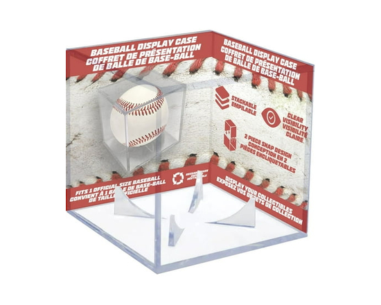 Baseball Display Case - Clear and Square - Display and Preserve Single Baseballs - M
