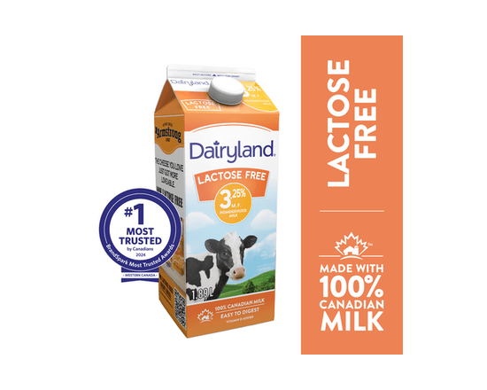 Dairyland Lactose Free 3.25% Homogenized Milk - 1.89 L