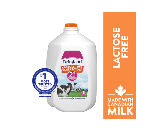 Dairyland Lactose Free 2% Partly Skimmed Milk - 1.89 L