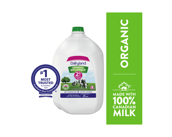 Dairyland 2% Organic Milk - 4 L