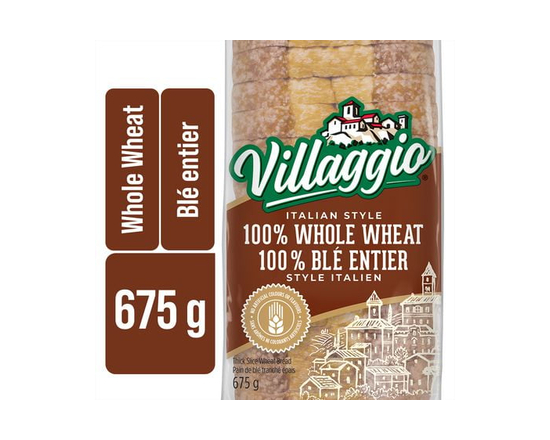 Villaggio® Italian Style 100% Whole Wheat Thick Sliced Bread