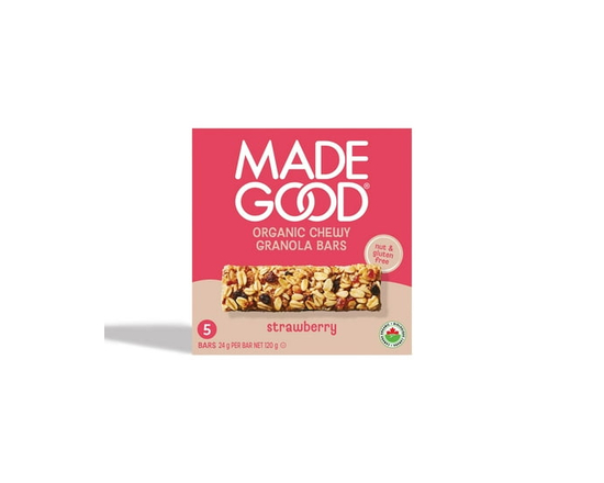 MadeGood Strawberry Granola Bars 5 bars - Package Depth: 41mm, Package Width 135mm, Package Height 140.4mm