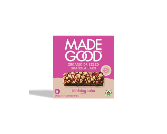 MadeGood Birthday Cake Chocolate Drizzled Granola Bars 5 bars - 120 g