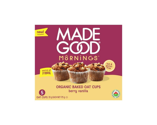 MadeGood Baked Oat Cups – Berry Vanilla 5 Cups - 175g