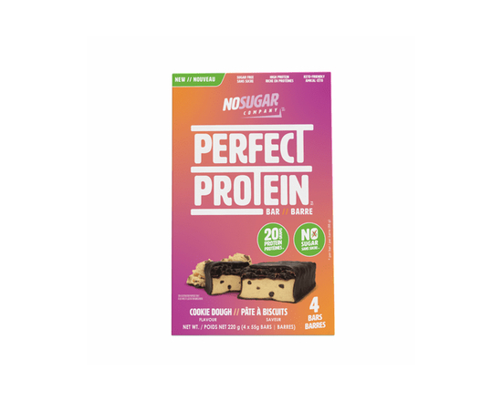 No Sugar, Perfect Protein Cookie Dough Snack Bars, 55 g, 4 Bars