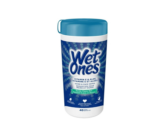 Serviettes Wet Ones pour les mains avec vitamine E et aloès
