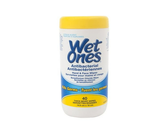 Serviettes antibactériennes Wet Ones pour les mains, serviettes préhumectées au parfum d’agrumes - 40 ct