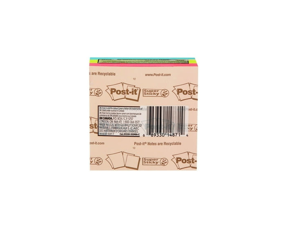 Feuillets super collants Post-it®RRPWM330-3SSMIA-C - 3 in x 3 in