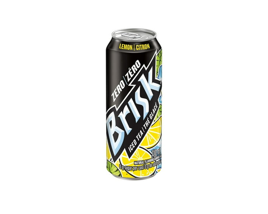 Brisk Zero Lemon Iced Tea 710 mL, Can - 710mL