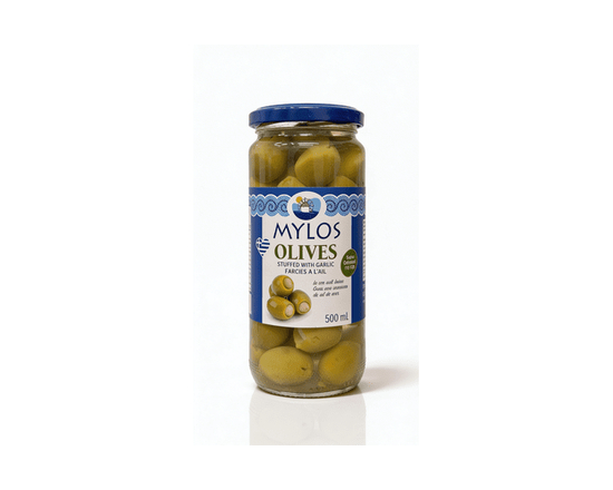 MYLOS OLIVES VERT AUX L'AIL - 500 ml