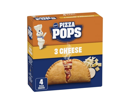 Pillsbury Pizza Pops, 3 Fromages, Mozzarella, Cheddar Blanc, Provolone, Collations à la Pizza - 380 g