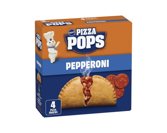 Pillsbury Pizza Pops, Pepperoni Flavour, Frozen Pizza Snacks, 380 G, 4 CT, Contains: Wheat, Milk. - 380 g