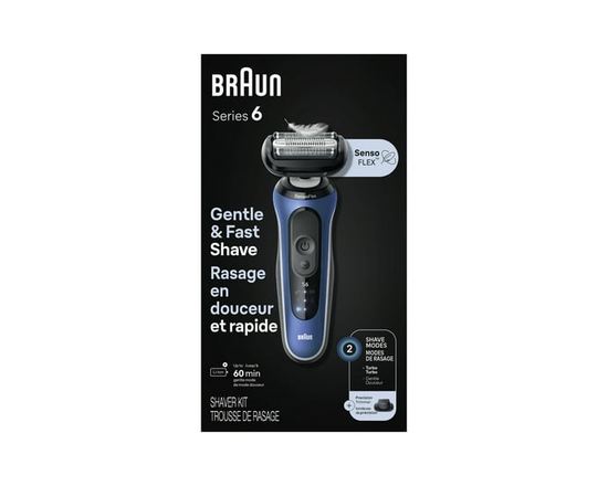 Braun Electric Shaver for Men, Series 6 6120s, Wet & Dry Shave, Turbo & Gentle Shaving Modes, Foil Shaver, Engineered in Germany, With Precision Trimm