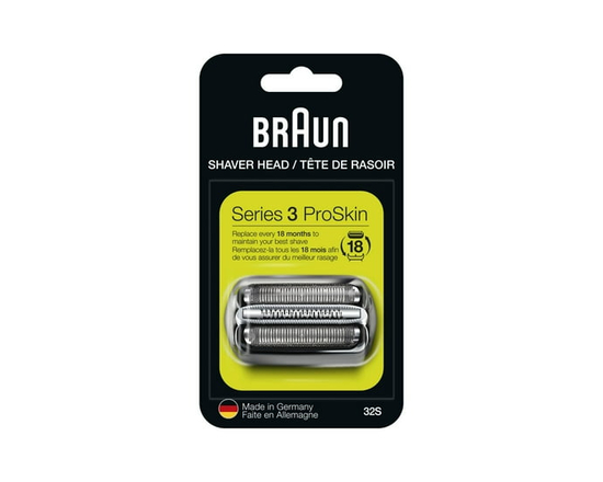 Braun Series 3 32S Electric Shaver Head Replacement Cassette – Silver