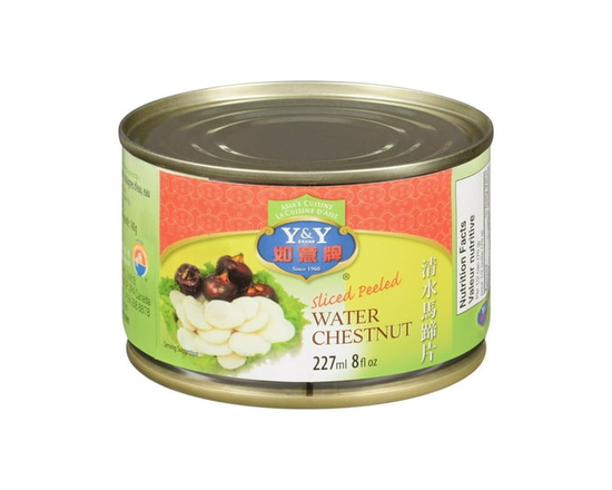 Y&Y Châtaigne d'Eau Tranchée Épluchée - 8 fl oz