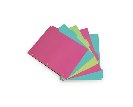 Pen+Gear Letter Size Index Dividers (Multicolour)