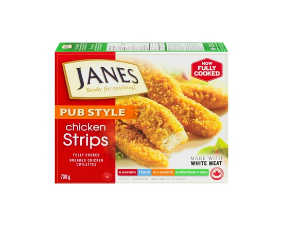 Janes Pub Style Breaded Chicken Cutlette Strips - 700 g