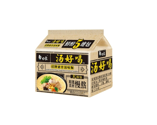 BaiXiang Instant Noodles Artificial Pork Bone Soup Flavor - 565g