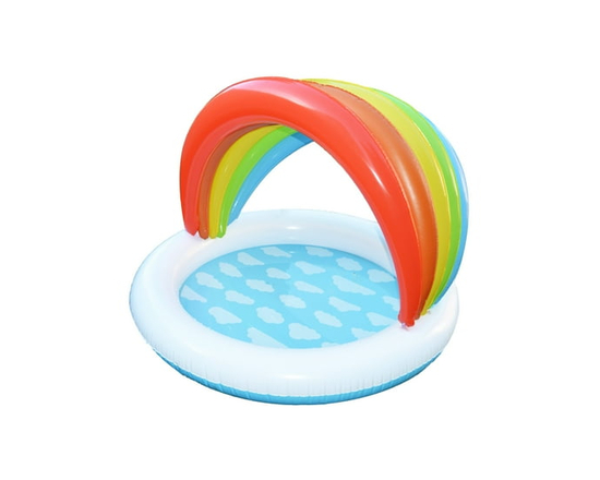 Bluescape Inflatable 48” Pool with Rainbow Sun Shade Canopy, for Ages 1 – 3 Years
