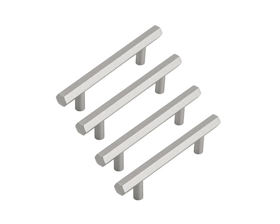 Era Hexagone Paquet de 4 Poignée Nickel Brossée - 5.90 x 1.30 po