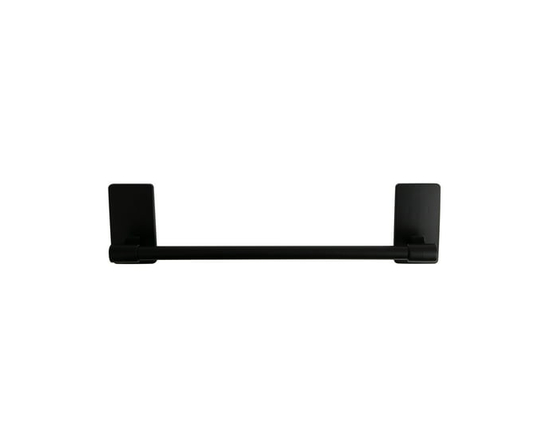 Era Guru Hand Towel Bar with Self Adhesive Strips, Black, 12in.