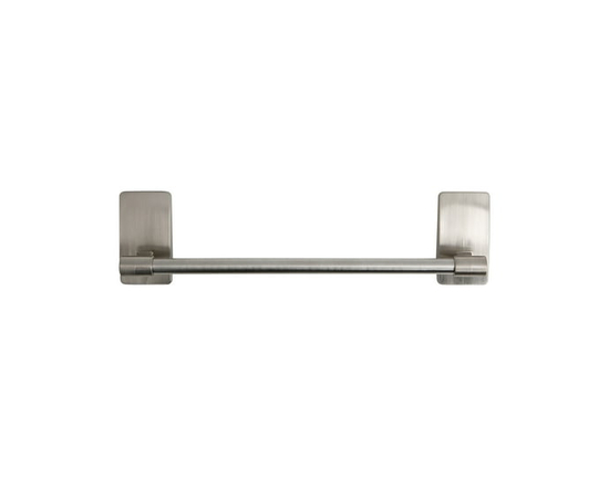 Era Guru Hand Towel Bar with Self Adhesive Strips, Soft Satin Nickel, 12in.