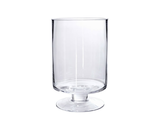 Better Homes and Gardens Large Glass Pillar Pedestal Candle Holder Home - 5.00inL x 5.00inW x 8.00inH