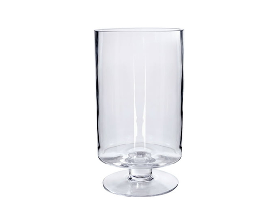 Better Homes and Gardens Large Glass Pillar Pedestal Candle Holder Home - 5.50inL x 5.50inW x 9.75inH