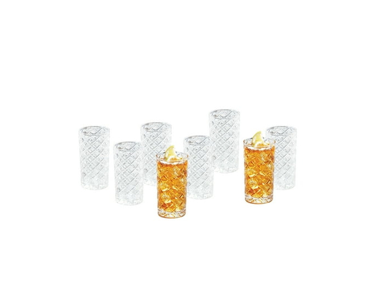 Better Homes & Gardens Diamond Cut Tumbler Drinking Glass, 8 Pack