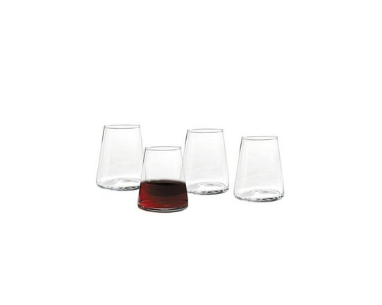 Better Homes & Gardens Clear Flared Stemless Wine Glass, 4 Pack