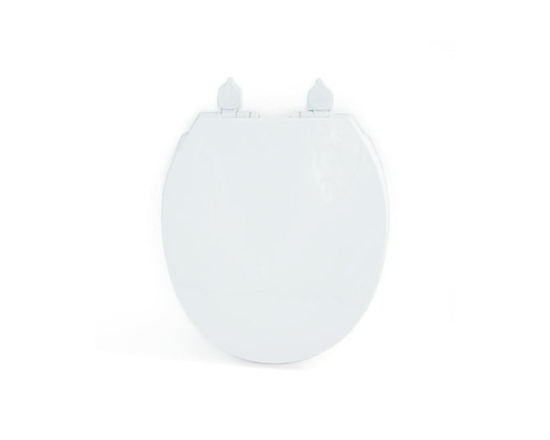 Mainstays 17 inch Plastic Toilet Seat, Easy off hinge, White color