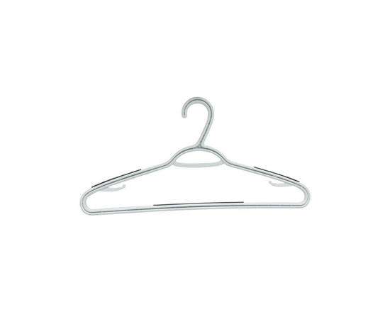 Mainstays, cintre en plastique adulte antidérapant TPR, paquet de 20, couleur blanche et grise