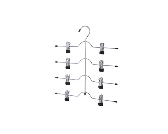 Mainstays, Multifunctional Metal Pants / Skirts Hangers with Adjustable Clips, Black