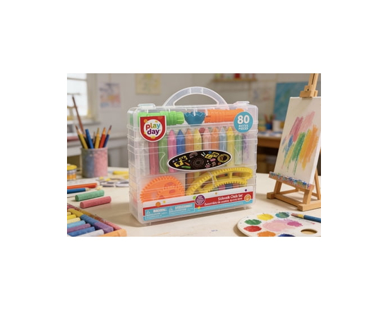 Jeu jour 80Pc Sidewalk Chalk Set Craft Kits