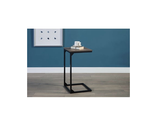 Hometrends C Side Table, Rustic Oak/Black