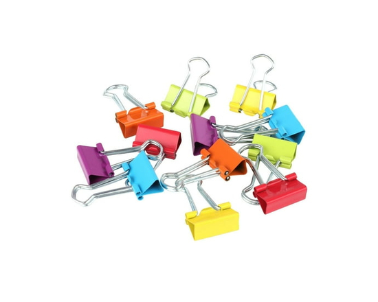 Pen+Gear Assorted Colours Binder Clips