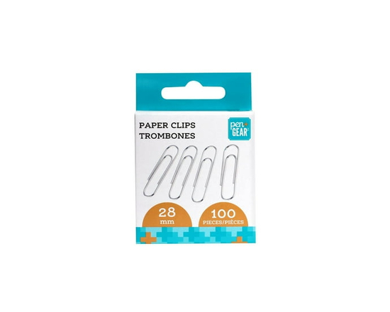 Pen+Gear Officemate Premium 28 mm Paper Clips, 1,00 count Paper Clips , Silver