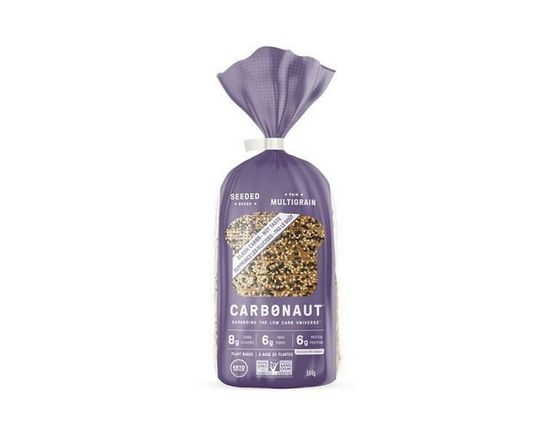 Carbonaut - Seeded Multigrain Bread,  Keto,  Vegan, Kosher, Non-GMO,  low-Carb, Sugar Free, 550 g - 544 g