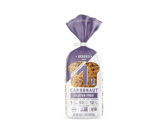 Carbonaut - Gluten Free Seeded Bread, Keto, Vegan, Kosher, Non-GMO, low-Carb, Sugar Free, 550 g - 550 g