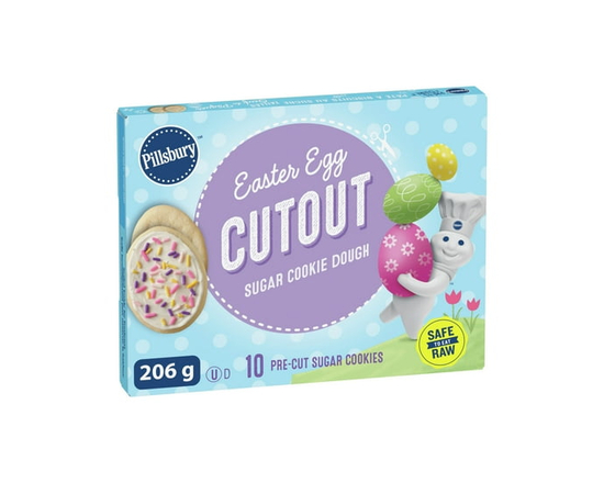 Pillsbury Ready To Bake! Easter Egg Cutout Sugar Cookie Dough - 206 g