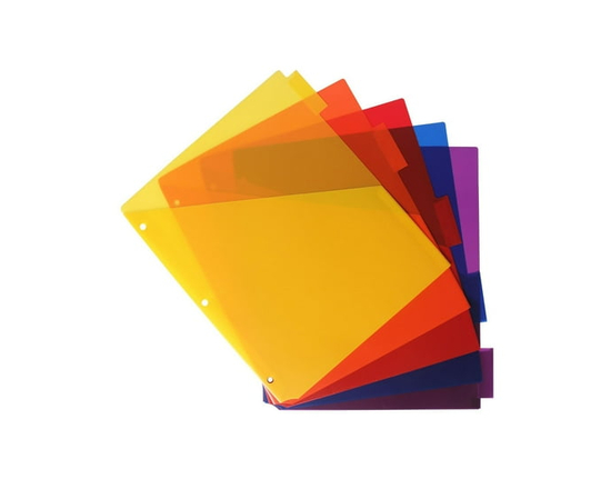 5-Tab Dividers With Pockets