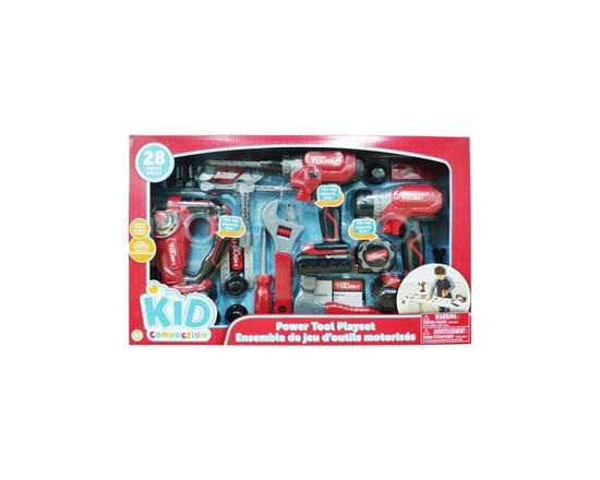 Kid Connection Power Tool Play Set, 28 Pieces, Light and Sound